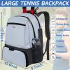 Ytonet Tennis Bag Tennis Backpack for Women Men 2 Rackets with Insulated Pocket Ventilated Shoe Compartment view 3