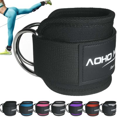 AOHO MOOON Ankle Strap for Cable Machine Attachments, Gym Accessories for Women and Men, Neoprene Ankle Cuffs for glute Kickback, Leg Workouts ande Booty Hip Abductors Exercise