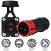 Trolling Motor Plug Receptacle Set, 12V/24V/ 36V/48V Plug for Trolling Motor/Down Rigger/Fishing Reel,Waterproof Marine Boat DC Power Connector,Red 2 Pack view 3