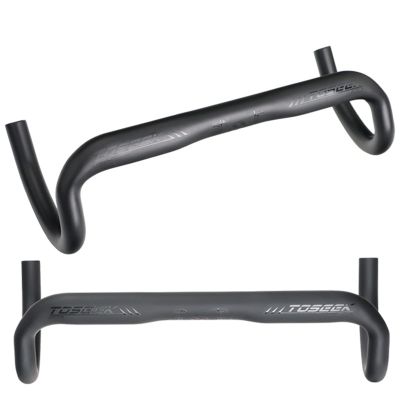 Carbon Road Bike Handlebars Matte Racing Bike Handlebar Drop Bars Handlebars High Strength Lightweight Bicycle Handlebar 31.8 * 380/400/420/440mm Aero Bars,Black,440mm
