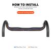 Carbon Road Bike Handlebars Matte Racing Bike Handlebar Drop Bars Handlebars High Strength Lightweight Bicycle Handlebar 31.8 * 380/400/420/440mm Aero Bars,Black,440mm view 3