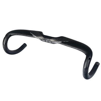 31.8 Aero Handlebar Road Bike Handlebar Carbon Fiber Bicycle Drop Handlebars Lightweight Racer Bar Bike Parts 400mm/420mm/440mm Drop Bar Bent Handlebar,Black,420mm