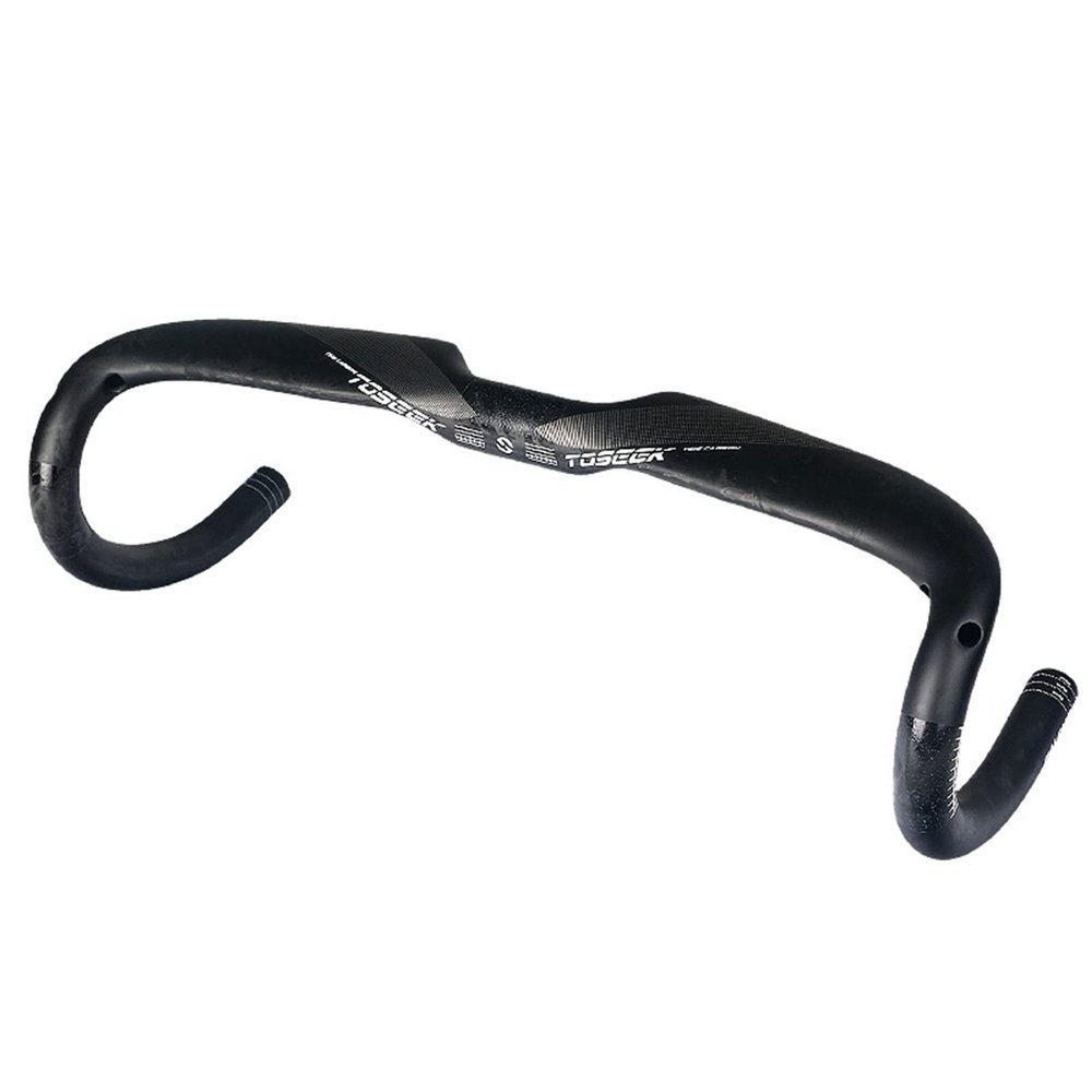 31.8 Aero Handlebar Road Bike Handlebar Carbon Fiber Bicycle Drop Handlebars Lightweight Racer Bar Bike Parts 400mm/420mm/440mm Drop Bar Bent Handlebar,Black,420mm
