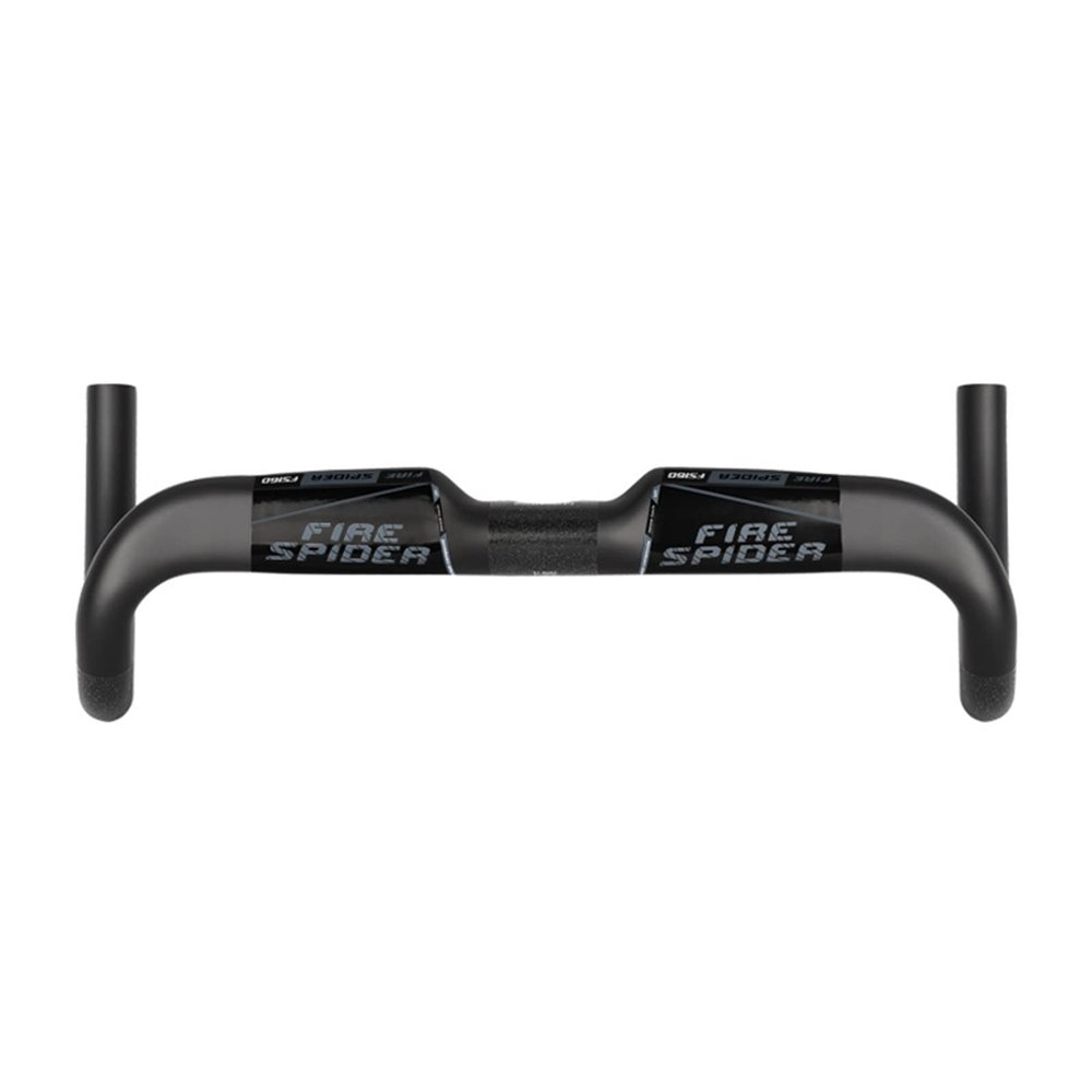31.8mm Aero Handlebars Road Bike Carbon Handlebars Drop Handlebars UD Glossy Lightweight 380/400/420/440mm Racer Bar for Road City Bikes Cruisers Long Distance Cycling,Black,380mm