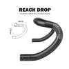 Carbon Fiber Handlebars Ultralight Road Bike Handlebar Racing Bike Handlebar 31.8mm Drop Bars UD Glossy 380mm/400mm/420mm/440mm Aero Bent Bars Handlebar,Black,400mm view 4