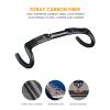 31.8 Carbon Road Bike Aero Handlebars 400mm/420mm/440mm Drop Handlebars UD Matte Ultralight Road City Bikes Handlebars Bike Parts for Racing Road Bike,Black,440mm view 2