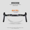 31.8 Carbon Road Bike Aero Handlebars 400mm/420mm/440mm Drop Handlebars UD Matte Ultralight Road City Bikes Handlebars Bike Parts for Racing Road Bike,Black,440mm view 3