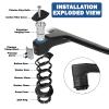 31.8/28.6 Integrated Road Cycling Bike Handlebar with Stem Black Gloss Aero Bars with Spacers Bar Bike Parts 400mm/420mm/440mm * 80mm/90mm/100mm/110mm/120mm,Black,80 * 420mm view 3