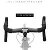 31.8 Carbon Road Bike Aero Handlebars UD Matte Ultra Lightweight 400mm/420mm/440mm Drop Bars Handlebars Racing Bike Handlebar Aero Bars for Road Bike Handlebars,Black,400mm view 3