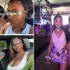 DQbhzh Y2K Sunglasses for Women Men Trendy Wrap Around Rimless Oversized Futuristic 2000S Rave Sun Glasses Cool Shield Flat Top Frame with Bling Star Rhineston Shades 2 Pack Clear Transparent,Pink view 4