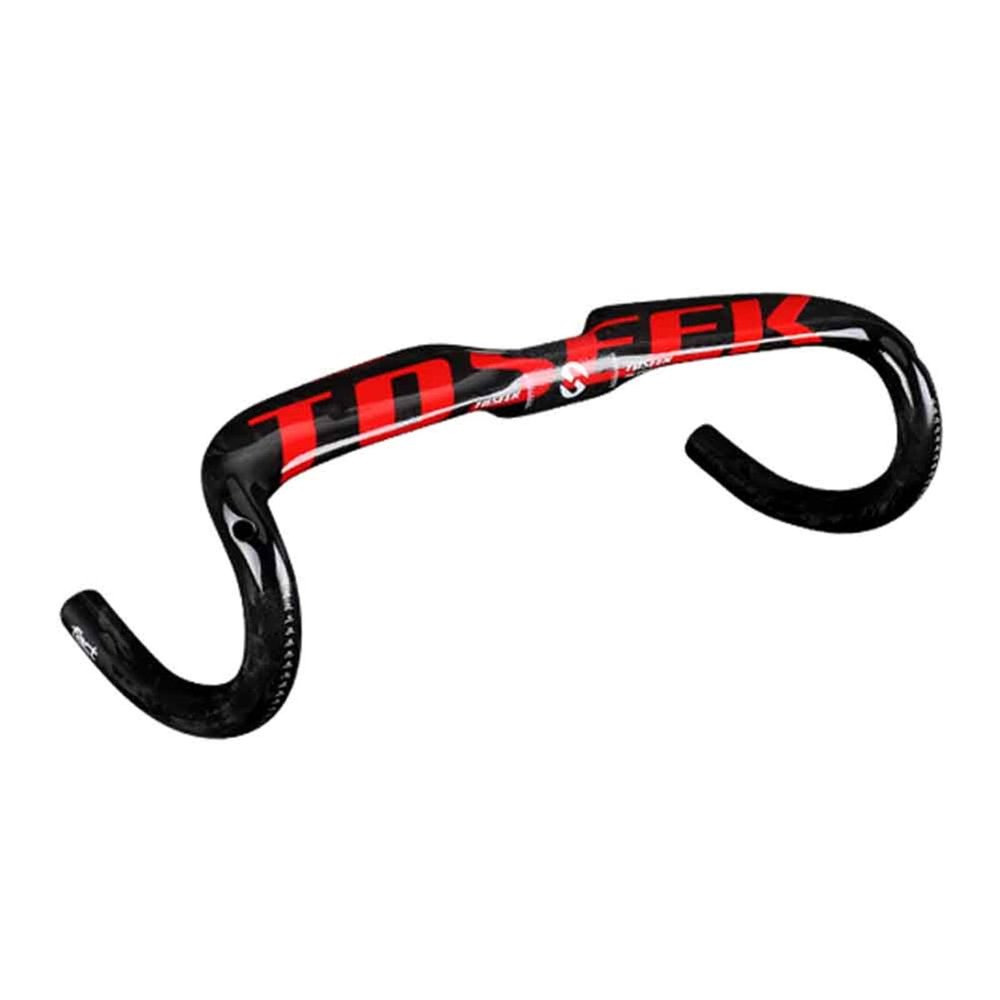 31.8mm Aero Bent Handlebar Ultralight Road Bike Carbon Fiber Handlebars Drop Handlebars UD Matting/Matte 400/420/440mm Bike Parts for Road Bike,Red,440mm