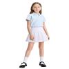 Auranso Girls Pleated Skirt Kids Tennis Elastic Waist Uniform Plaid Skirt White 6-7Y view 2