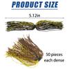 Spinner Bait Skirt Silicone Jig Skirts Replacement DIY Fishing Lures,Fishing Lure Making Supplies Spinnerbaits Fishing Skirts Squid Jig Lures Skirts Casting Jigs Football 50 Strands (12 Bundles) view 2