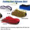 Spinner Bait Skirt Silicone Jig Skirts Replacement DIY Fishing Lures,Fishing Lure Making Supplies Spinnerbaits Fishing Skirts Squid Jig Lures Skirts Casting Jigs Football 50 Strands (12 Bundles) view 3