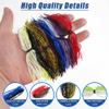 Spinner Bait Skirt Silicone Jig Skirts Replacement DIY Fishing Lures,Fishing Lure Making Supplies Spinnerbaits Fishing Skirts Squid Jig Lures Skirts Casting Jigs Football 50 Strands (12 Bundles) view 4