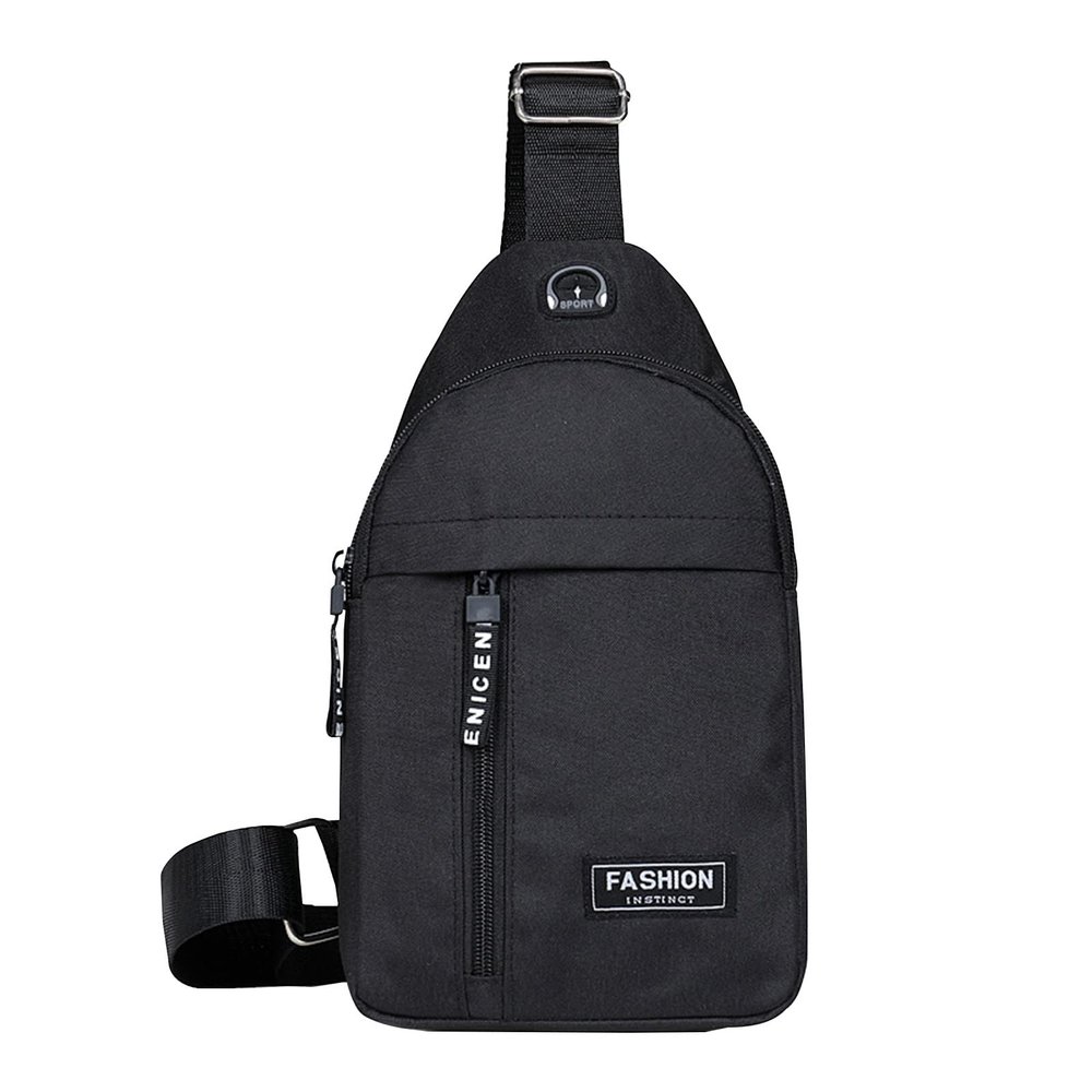 Sling Crossbody Backpack, Water Resistant Shoulder Bag for Men Women, Lightweight Chest Bag for Hiking Biking Travel (black)