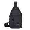 Sling Crossbody Backpack, Water Resistant Shoulder Bag for Men Women, Lightweight Chest Bag for Hiking Biking Travel (black) view 1