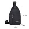 Sling Crossbody Backpack, Water Resistant Shoulder Bag for Men Women, Lightweight Chest Bag for Hiking Biking Travel (black) view 3