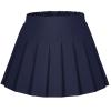 Auranso Girls Pleated Skirt Kids Tennis Elastic Waist Uniform Plaid Skirt Navy 4-5T view 1