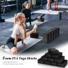 10 Pcs Foam EVA Yoga Blocks Lightweight Non Slip Supportive Yoga Bricks for Pilates Stretching and Meditation, Women Men Yogi Beginners(120g,Black) view 2