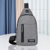 Sling Crossbody Backpack, Water Resistant Shoulder Bag for Men Women, Lightweight Chest Bag for Hiking Biking Travel (grey) view 2