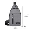 Sling Crossbody Backpack, Water Resistant Shoulder Bag for Men Women, Lightweight Chest Bag for Hiking Biking Travel (grey) view 3