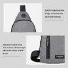 Sling Crossbody Backpack, Water Resistant Shoulder Bag for Men Women, Lightweight Chest Bag for Hiking Biking Travel (grey) view 4
