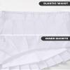 Auranso Girls Pleated Skirt Kids Tennis Elastic Waist Uniform Plaid Skirt White 4-5T view 4