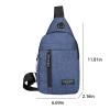 Sling Crossbody Backpack, Water Resistant Shoulder Bag for Men Women, Lightweight Chest Bag for Hiking Biking Travel (blue) view 3