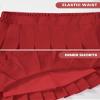 Auranso Girls Pleated Skirt Kids Tennis Elastic Waist Uniform Plaid Skirt Red 10-12Y view 4