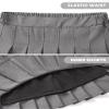 Auranso Girls Pleated Skirt Kids Tennis Elastic Waist Uniform Plaid Skirt Grey 6-7Y view 4