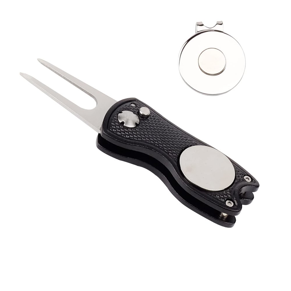 Eshan Golf Divot Tool with Ball Marker Magnetic Hat Clip Golf Court Accessories Gifts for Men Women Golfer