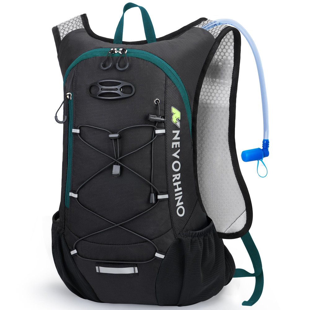 Lightweight Hydration Backpack, Running Backpack with 2L Water Bladder, Hydro Water Daypack for Cycling Hiking Rave for Men Women