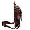 Hiking Waist Pack Leather Drop Leg Bag for Women Men Motorcycle Bike Outdoor Travel Sports Tactical Riding Camping Belt Bum Pouch Small Shoulder Bag (#05Burgundy) view 3