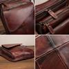 Hiking Waist Pack Leather Drop Leg Bag for Women Men Motorcycle Bike Outdoor Travel Sports Tactical Riding Camping Belt Bum Pouch Small Shoulder Bag (#05Burgundy) view 4