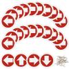 Amylove 24 Pcs 3 Inch Round Trail Markers with Reflective Tacks Aluminum Arrow Sign Traffic Signs Wall Decor Trail Marking Reflectors for Outdoor Camping Hiking Hunting Driving, Red view 1