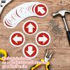 Amylove 24 Pcs 3 Inch Round Trail Markers with Reflective Tacks Aluminum Arrow Sign Traffic Signs Wall Decor Trail Marking Reflectors for Outdoor Camping Hiking Hunting Driving, Red view 3