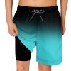 Cozople Boys Quick Dry Bathing Suit UPF50+ Swim Trunks with Soft Compression Liner Swimming Shorts Ombre Emerald Summer Cool Lightweight Beach Surfing Boardshort Size 5-6 view 1