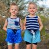 Cozople Boys Quick Dry Bathing Suit UPF50+ Swim Trunks with Soft Compression Liner Swimming Shorts Ombre Emerald Summer Cool Lightweight Beach Surfing Boardshort Size 5-6 view 2