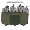 Quad 5.56 Magazine Pouch with General Purpose PouchesHook Backing Tactical Placard for Tactical Vest Chest Rig view 3