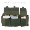 Quad 5.56 Magazine Pouch with General Purpose PouchesHook Backing Tactical Placard for Tactical Vest Chest Rig view 4