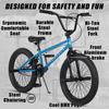 cubsala Freestyle BMX Bike, 20 Inch Kids Bicycle for 7-13 Years Old Kids and Beginner Level Rider, Blue view 2