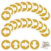 24 Pieces Bright Trail Markers Reflective Trail Marker Round Trail Markers for Trees with 50 Trail Tack for Hunting Hiking Camping Tree Stand Outdoor view 1