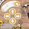 24 Pieces Bright Trail Markers Reflective Trail Marker Round Trail Markers for Trees with 50 Trail Tack for Hunting Hiking Camping Tree Stand Outdoor view 3
