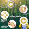 24 Pieces Bright Trail Markers Reflective Trail Marker Round Trail Markers for Trees with 50 Trail Tack for Hunting Hiking Camping Tree Stand Outdoor view 4
