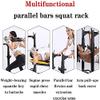 DFONCE Squat Rack Multi-Function Barbell Rack, Height Adjustable Dip Stand Home Gym Weight Lifting Bench 551LBS Max Load Press Dip Station Push up view 3