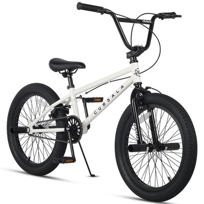 cubsala Freestyle BMX Bike, 20 Inch Kids Bicycle for 7-13 Years Old Kids and Beginner Level Rider, White