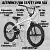 cubsala Freestyle BMX Bike, 20 Inch Kids Bicycle for 7-13 Years Old Kids and Beginner Level Rider, White view 2