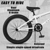 cubsala Freestyle BMX Bike, 20 Inch Kids Bicycle for 7-13 Years Old Kids and Beginner Level Rider, White view 3