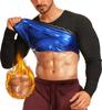 DYUAI Sauna Shirt for Men Sweat Sauna Suits T-shirt Heat Trapping Compression Vest Long Sleeve Body Shaper Workout(WBH6006-01-XXXL) view 1